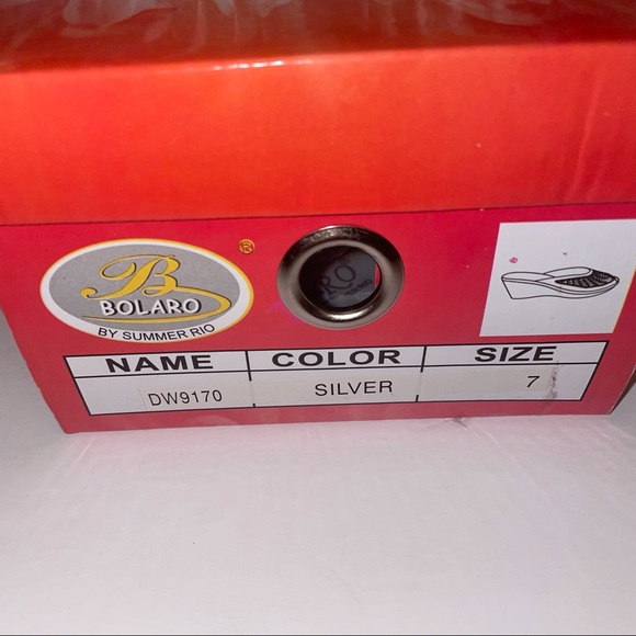 Bolaro by Summer Rio  silver sandal heel size 7 - Picture 4 of 6